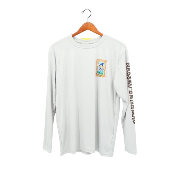 NWT UV UPF 50+ Nassau Bahamas Marlin Fish Dri-Fit  Long Sleeve Shirt Men's S - Picture 2 of 5